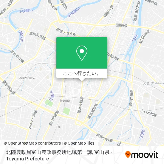 北陸農政局富山農政事務所地域第一課地図