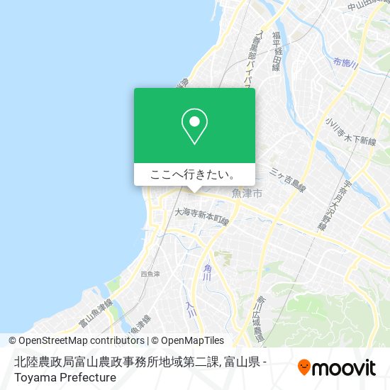 北陸農政局富山農政事務所地域第二課地図