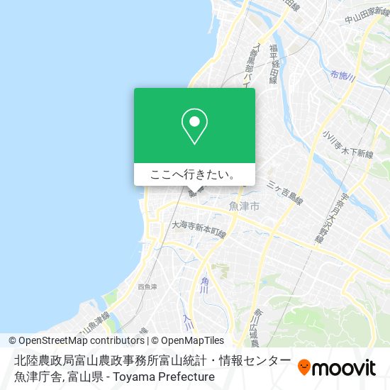 北陸農政局富山農政事務所富山統計・情報センター魚津庁舎地図