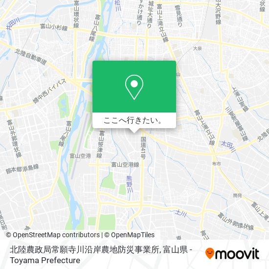 北陸農政局常願寺川沿岸農地防災事業所地図
