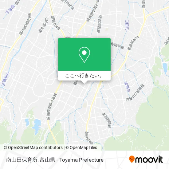 南山田保育所地図