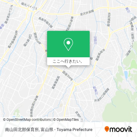 南山田北部保育所地図
