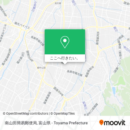 南山田簡易郵便局地図