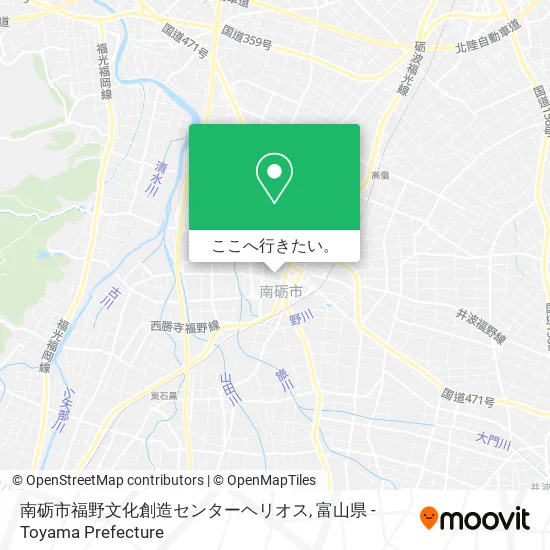 南砺市福野文化創造センターヘリオス地図