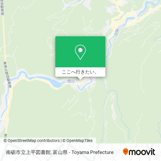 南砺市立上平図書館地図