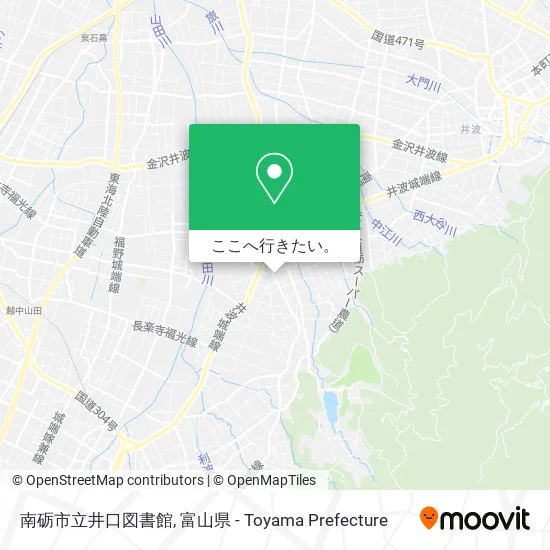 南砺市立井口図書館地図
