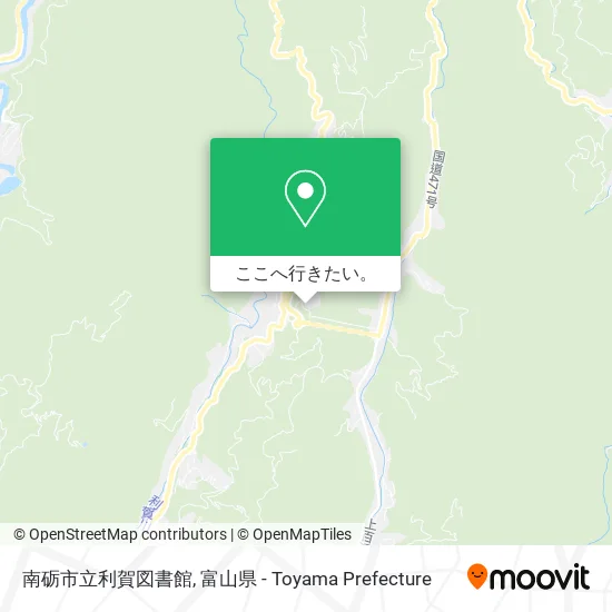 南砺市立利賀図書館地図