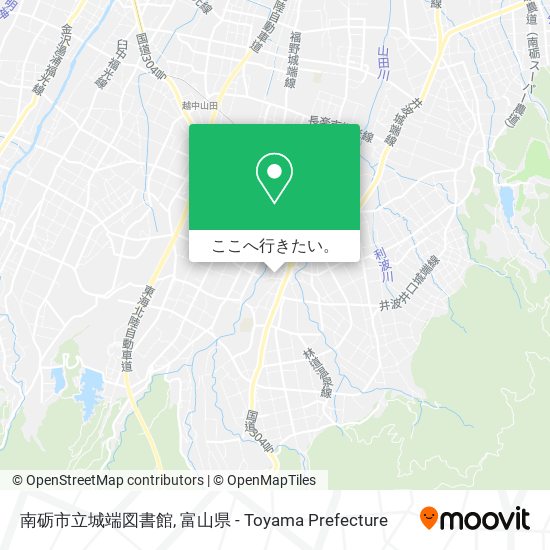南砺市立城端図書館地図