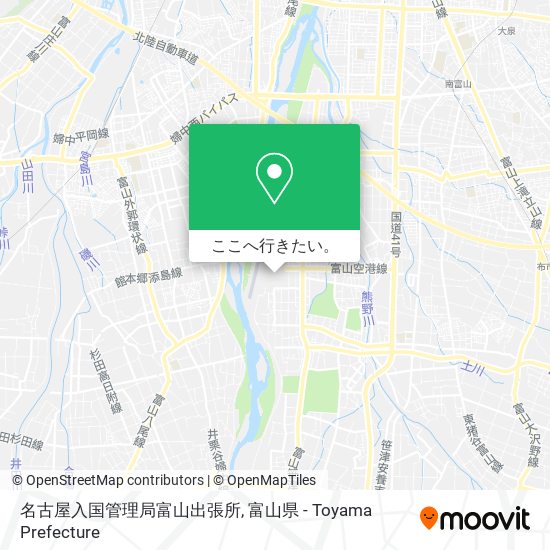 名古屋入国管理局富山出張所地図