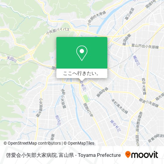 啓愛会小矢部大家病院地図