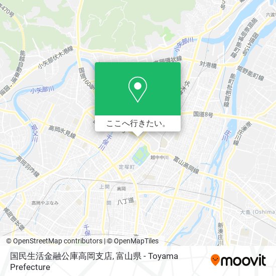 国民生活金融公庫高岡支店地図