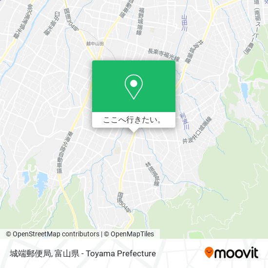 城端郵便局地図