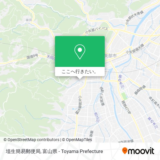 埴生簡易郵便局地図
