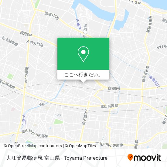 大江簡易郵便局地図