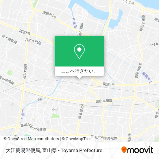 大江簡易郵便局地図