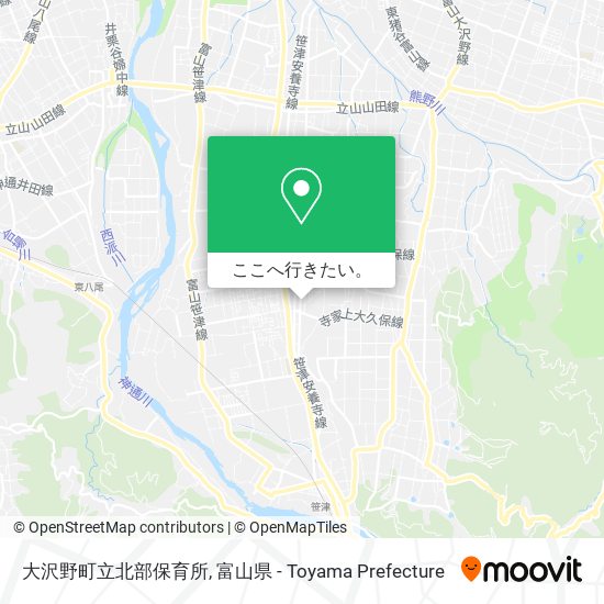 大沢野町立北部保育所地図