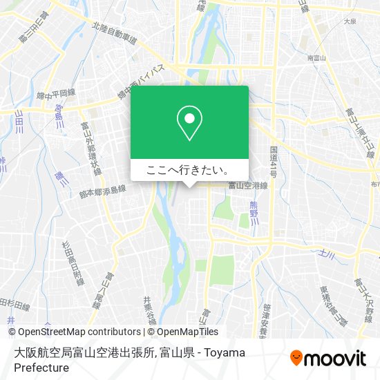大阪航空局富山空港出張所地図