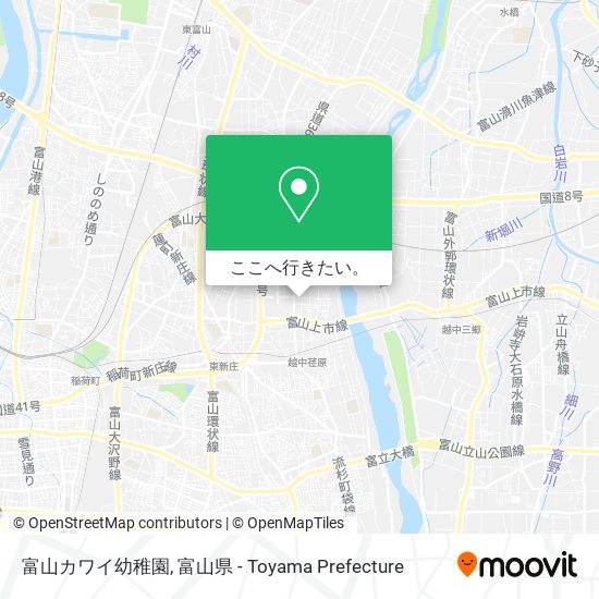 富山カワイ幼稚園地図