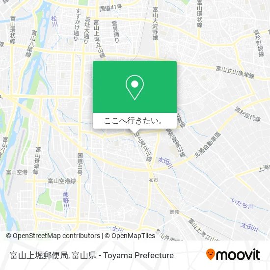 富山上堀郵便局地図
