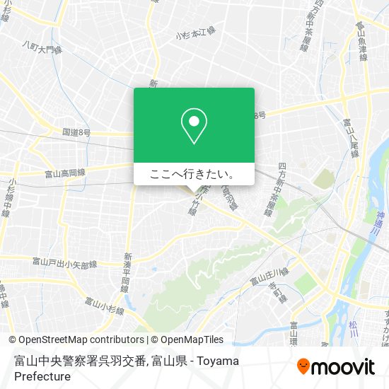 富山中央警察署呉羽交番地図
