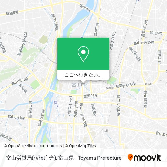 富山労働局(桜橋庁舎)地図