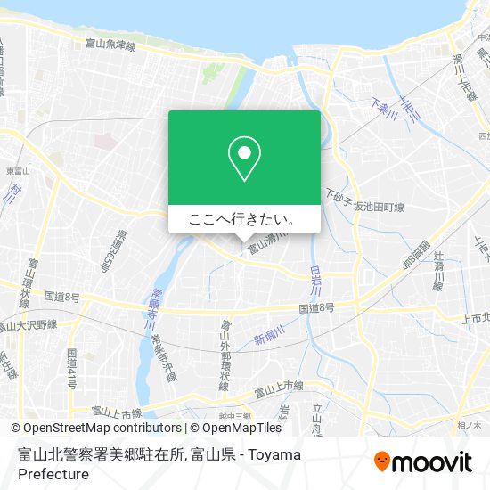 富山北警察署美郷駐在所地図