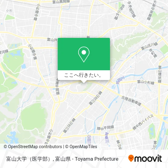 富山大学（医学部）地図