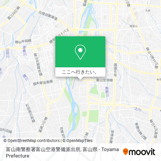 富山南警察署富山空港警備派出所地図