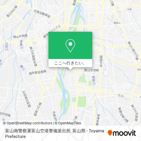 富山南警察署富山空港警備派出所地図