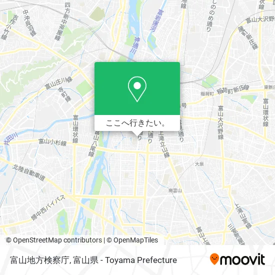 富山地方検察庁地図
