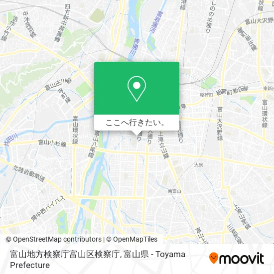 富山地方検察庁富山区検察庁地図