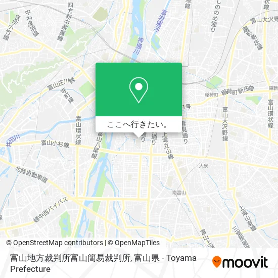 富山地方裁判所富山簡易裁判所地図