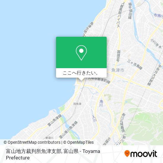 富山地方裁判所魚津支部地図