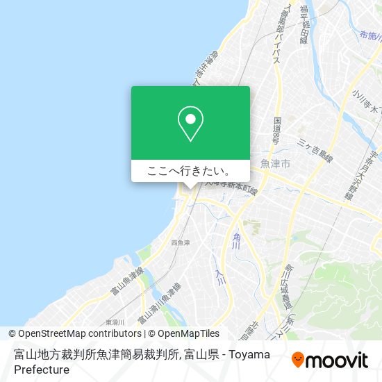 富山地方裁判所魚津簡易裁判所地図