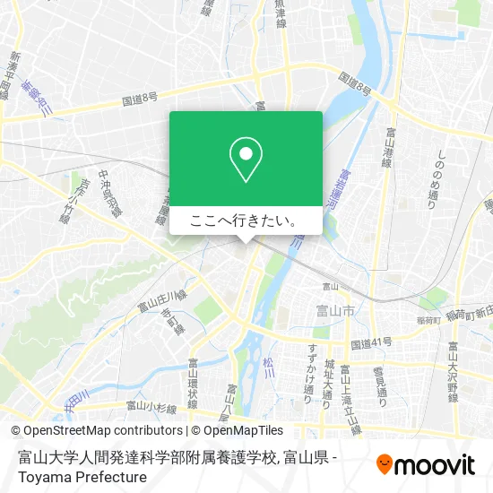 富山大学人間発達科学部附属養護学校地図