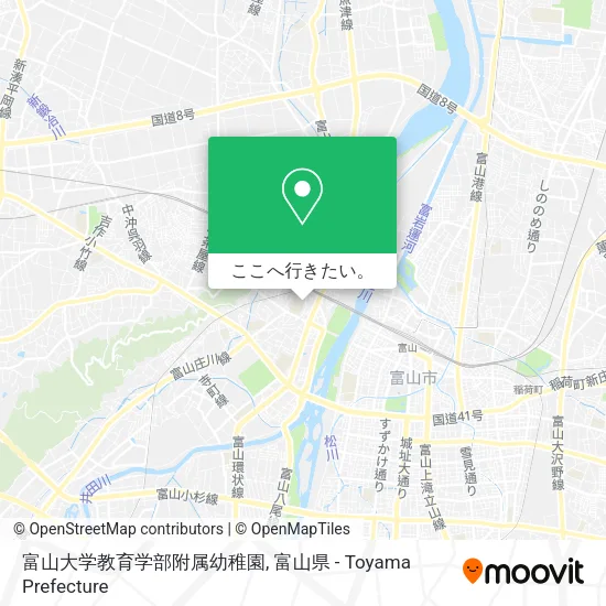 富山大学教育学部附属幼稚園地図