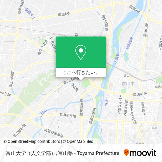 富山大学（人文学部）地図