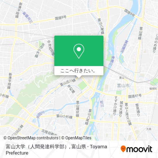 富山大学（人間発達科学部）地図