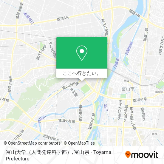 富山大学（人間発達科学部）地図