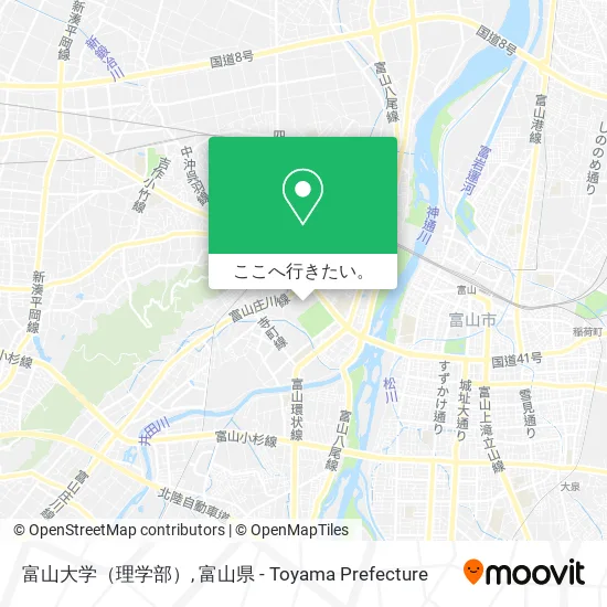 富山大学（理学部）地図