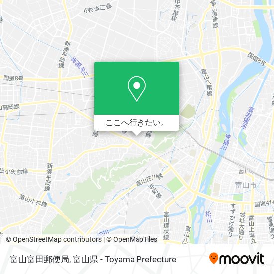 富山富田郵便局地図