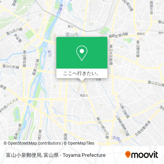 富山小泉郵便局地図