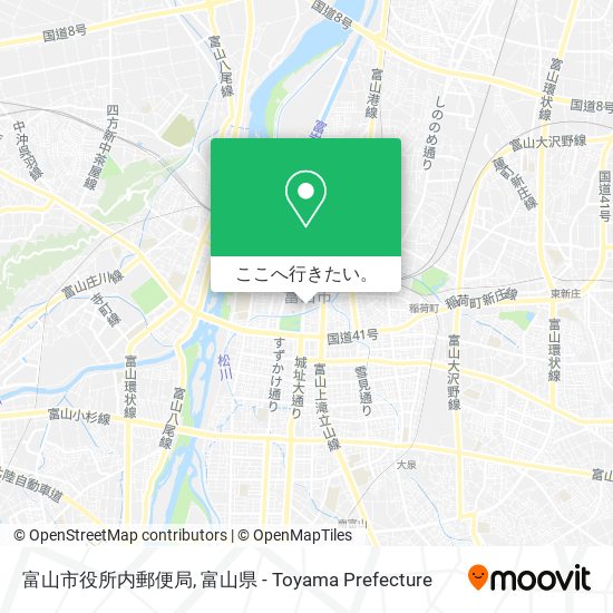 富山市役所内郵便局地図