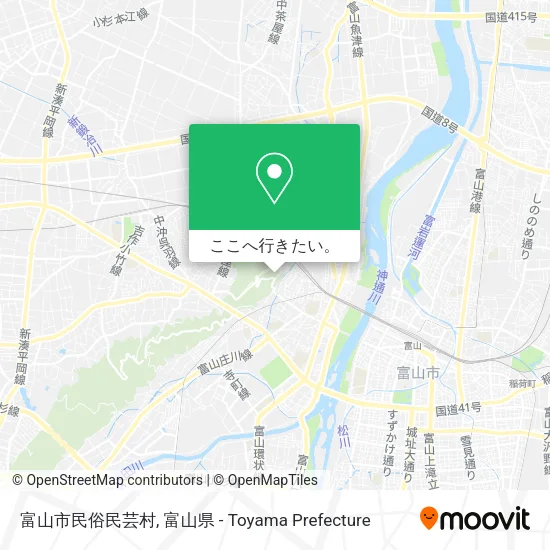 富山市民俗民芸村地図