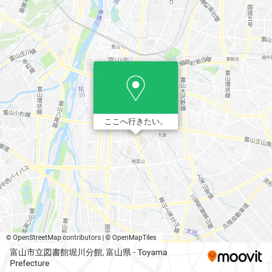 富山市立図書館堀川分館地図