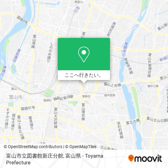富山市立図書館新庄分館地図
