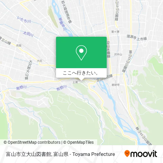富山市立大山図書館地図
