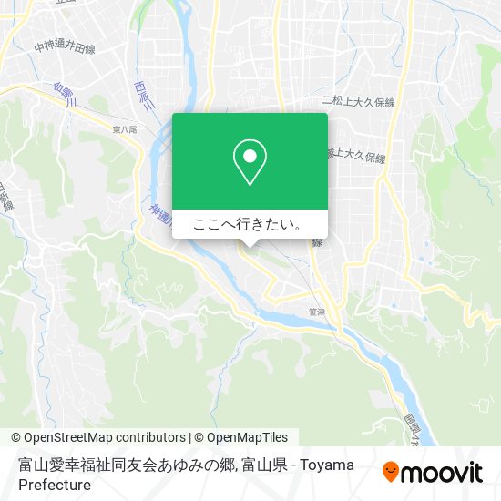 富山愛幸福祉同友会あゆみの郷地図