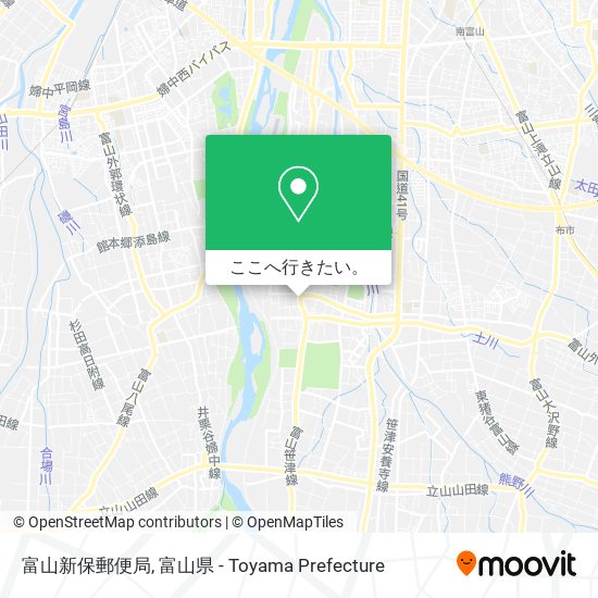 富山新保郵便局地図