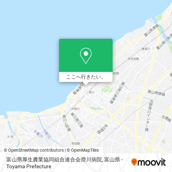 富山県厚生農業協同組合連合会滑川病院地図